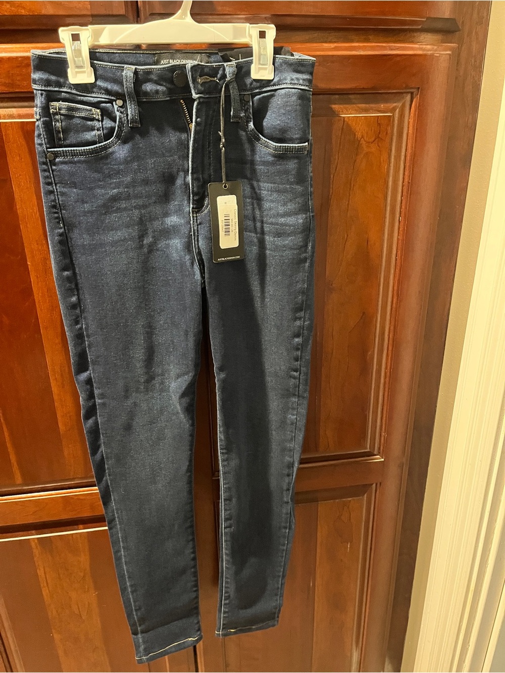 Just Black Dark Indigo High-Waist Skinny Jeans - Picture 1 of 3